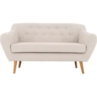 Home Affaire 2-Sitzer Renne, mit Heftung im Rücken im skandinavischem Stil beige