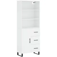 VidaXL Highboard Weiß 69,5x34x180 cm Holzwerkstoff
