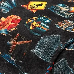 Digitaldruck-Sweat "Baustelle", schwarz-color