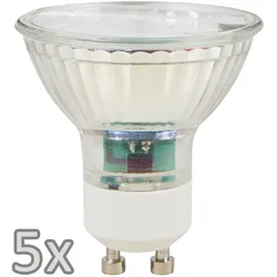 Einbauleuchten-Set McShine, 5xRahmen, 5xLED-Strahler, GU10, 5W, 500lm, Edelstahl