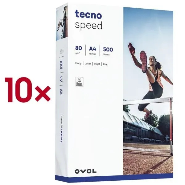 tecno 10x Multifunktionspapier »Speed« A4, 5000 Blatt gesamt weiß