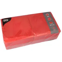 Papstar Servietten, 1-lagig 1/4-Falz 33 cm x 33 cm rot