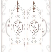 CLP Rankgitter Burgus 2er Set Eisen  antik Braun