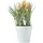 Homescapes Kunstblumen, Tulpen rosa-apricot im Blumentopf, 22 cm,