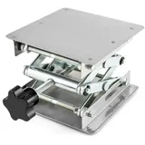 QWORK® Labor Hebebühne, 100x100mm Edelstahl Labor Scherenheber für Experimente Maximale Belastung 5KG