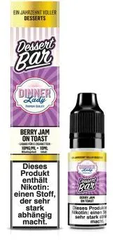 Dinner Lady Bar Berry Jam On Toast NicSalt Liquid 10ml / 10mg