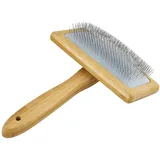 Premium Hundebürste und Katzenbürste Fellpflege, Hundebürste Holz,Hundebürste für Knoten & Unterfell - Kurzhaar & Langhaar, Fellbürste für Haustiere,Slicker Zupfbürste mit Edelstahlstiften
