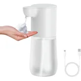 Seifenspender Automatisch, 600ML Elektrischer Seifenspender mit Sensor, 4 Stufen Einstellbar, USB Wiederaufladbar No Touch Schaumseifenspender Soap Dispenser für Bad Küche, IPX5 Wasserdicht (Schaum)