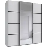 WIMEX Schwebetürenschrank Jork 180 x 208 x 65 cm Weiß/Grau