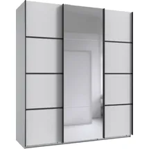 WIMEX Schwebetürenschrank Jork 180 x 208 x 65 cm Weiß/Grau