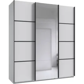 WIMEX Schwebetürenschrank Jork 180 x 208 x 65 cm Weiß/Grau