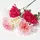 Homescapes KUNSTBLUMEN Chrysanthemen rot, creme - 3er-Set langstielig 60 cm