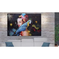 √ñlgem√§lde Frau HWC-H25, Leinwandbild Wandgem√§lde Gem√§lde, handgemaltes XL Wandbild ~ 100x150cm