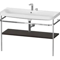 Duravit Happy D.2 Plus Möbelwaschtisch c-shaped mit Metallkonsole bodenstehend,