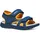 GEOX Vaniett Boy C Sandal, Navy/Orange, 38 EU