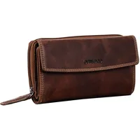 STILORD 'Alea' Leder Geldbörse Damen Groß RFID Schutz Vintage Frauen Portemonnaie Geldbeutel NFC Portmonee mit Reißverschluss in Geschenkbox, Farbe:Salerno - braun