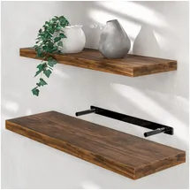 CASARIA Hängeregal 70 cm x 23 cm x 3,8 cm Dunkle Eiche