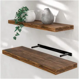 CASARIA Hängeregal 70 cm x 23 cm x 3,8 cm Dunkle Eiche