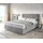DeLife Boxspringbett Dream-Great 160x200 cm Mikrofaser Grau mit Matratze und Topper - Grau