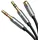 UGREEN Audio Y Splitter Kabel 3,5mm Klinken-Buchse / 3,5mm Klinken-Stecker 0,20m (CTIA)