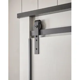 furn.design Kleiderschrank Stove weiß Pinie anthrazit Schiebetürentürenschrank Soft-Close - Weiß