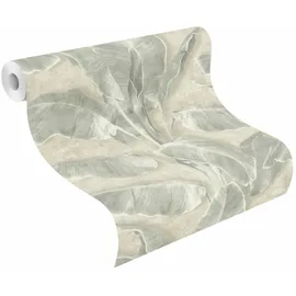 tesa rasch Cuba Vliestapete 6,00 m x 0,53 m 1 St Beige/Grün 371727