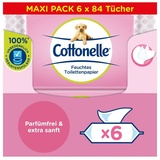 Cottonelle® Cottonelle Feuchtes Toilettenpapier Sensitiv Pflegend Maxi-Pack 6x84 St