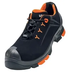 2 Halbschuhe S3 65082 schwarz/orange, Weite 11, Größe 52 - schwarz - 52
