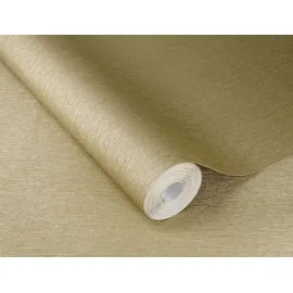 Rasch Textil Vliestapete Uni Sky Lounge 10,05 x 0,53 m 608618 gold