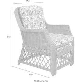 Home Affaire Rattanstuhl Handarbeit 67 x 91 x 75 cm Braun
