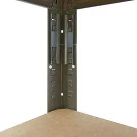 shelfplaza Schwerlastregal Metall 155x40x40 cm grau 4 Böden 200 kg Traglast pro Boden