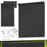 Kesser Senkrechtmarkise 140 x 240 cm schwarz Metall