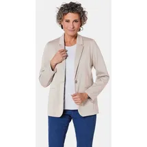 GOLDNER Damenblazer mit Reverskragen und Paspeltaschen in kiesel | Gr.: 50