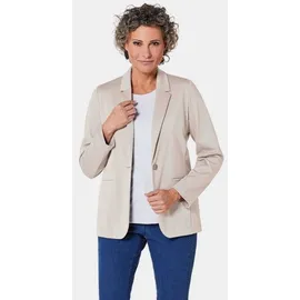 GOLDNER Damenblazer mit Reverskragen und Paspeltaschen in kiesel | Gr.: 50