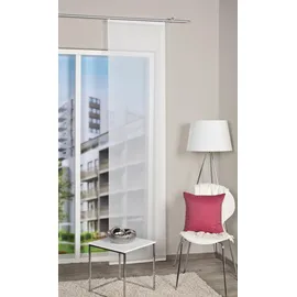 HOME WOHNIDEEN Schmidt Schiebevorhang Prim 60 x 245 cm Polyester Weiß Wollweiß