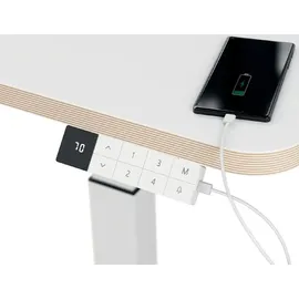 Leitz Schreibtisch Ergo elektrisch höhenverstellbar Weiß