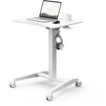SENSE7 Mobiler comp Computertisch Schreibtisch Tischplatte 70 x 52 cm Weiß