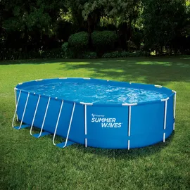 Summer Waves Pool Frame Oval Active 610 x 366 x 122 cm inkl. Filterpumpe