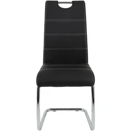 Schwingstuhl Floh Kunstleder schwarz