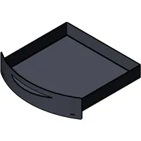 TermaTech | Ascheschublade für Kaminofen TT10 | Schwarz