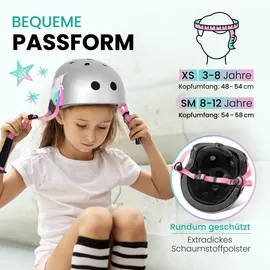 99flips Skaterhelm Kinder - Fahrradhelm Mädchen 8 Jahre - Helm Kinder