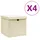 vidaXL Aufbewahrungsbox 28 x 28 x 28 cm 4-tlg. creme