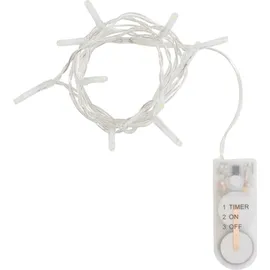 VBS Mini-LED-Lichterkette, mit Timer, mit Knopfzellen 10 u. 20 LEDs Weihnachten 10 LEDs