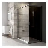 Ravak Blix Duschkabine mit Schiebetür 120 x 190 cm grau durchsichtiges Glas 1XVG0C00Z1
