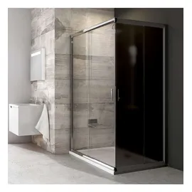 Ravak Blix Duschkabine mit Schiebetür 120 x 190 cm grau durchsichtiges Glas 1XVG0C00Z1