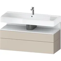 Duravit Collection One Waschtischunterbau, 1 Auszug und 1 Schublade, 1190x470x590mm, Nische Weiß Matt, QA4396018830010, Farbe: Taupe supermatt