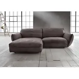 BeType "Be Type Be Chilled, L-Form", in 2 Breiten mit stylischer und offener Nahtführung braun, 280 cm x 85 cm x 180 cm