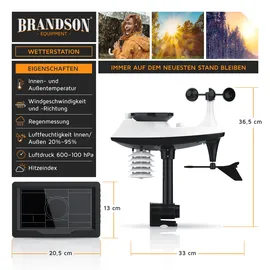 Brandson Funkwetterstation 5-in-1 Schwarz