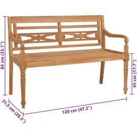 vidaXL Batavia 120 x 59 x 84 cm Schwarz