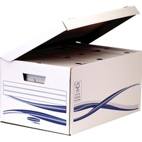 BANKERS BOX SYSTEM Fellowes, Dokumentenablage, BANKERS BOX Basic Archiv-Set Maxi plus, blau aus 100% recyceltem Karton, FSC-zertifiziert (A4)